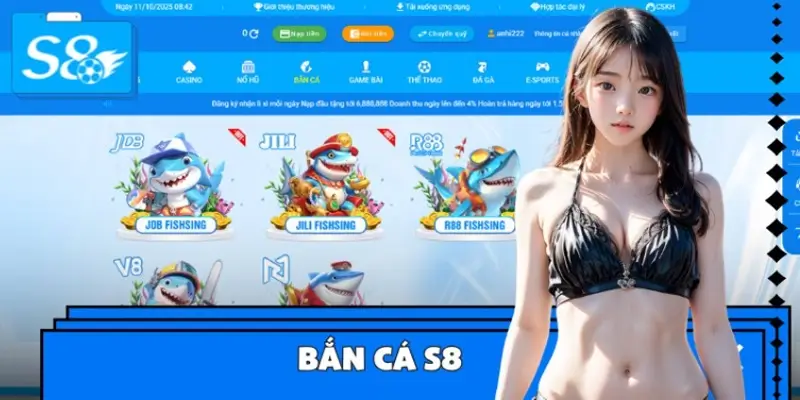 Bắn Cá S8 - Thưởng Lớn Mỗi Ngày Với Nhiều Cấp Độ Săn Mồi