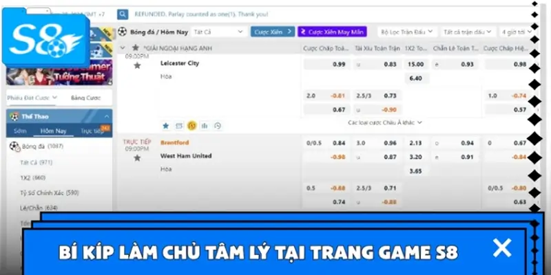 Bí kíp làm chủ tâm lý tại trang game S8