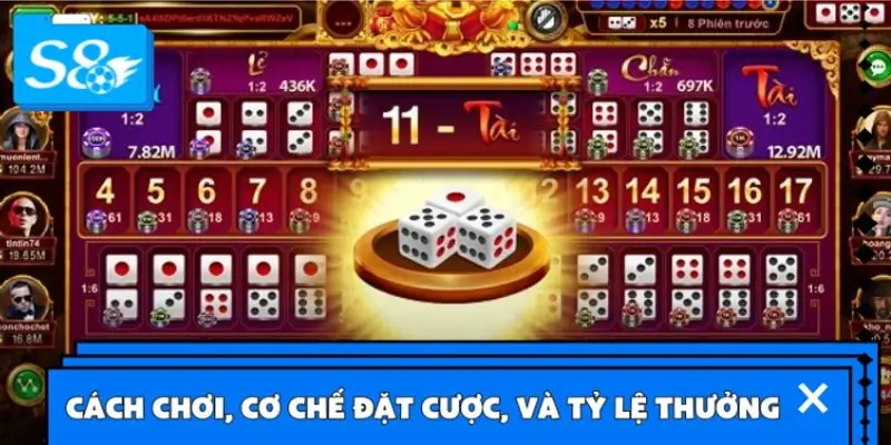 Giải thích chi tiết cách chơi, cơ chế đặt cược, và tỷ lệ thưởng